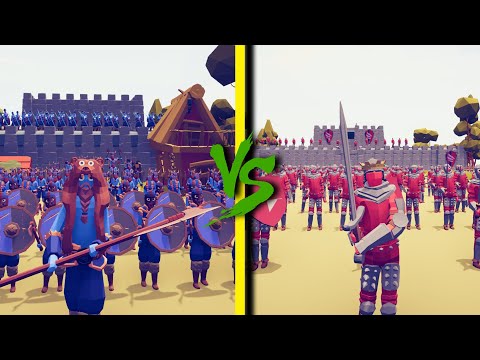 MEDIEVAL ARMY vs VIKING FACTION - Totally Accurate Battle Simulator TABS