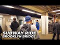 NYC Subway Trip from Little Italy to Brooklyn Bridge Walkway (November 2021)