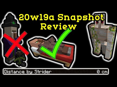 Minecraft 20w19a Snapshot Review | HUGE Mob Spawn Nerf, Villager Fixes, Iron Golem Farm Changes! Video