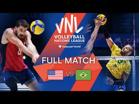 Волейбол USA vs. BRA — Full Match | Men’s VNL 2022