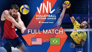 Волейбол USA vs. BRA — Full Match | Men’s VNL 2022