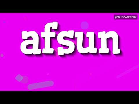 AFSUN - HOW TO PRONOUNCE IT?