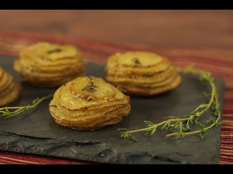 Crispy Potato and Parmesan Stacks | Hungry AF