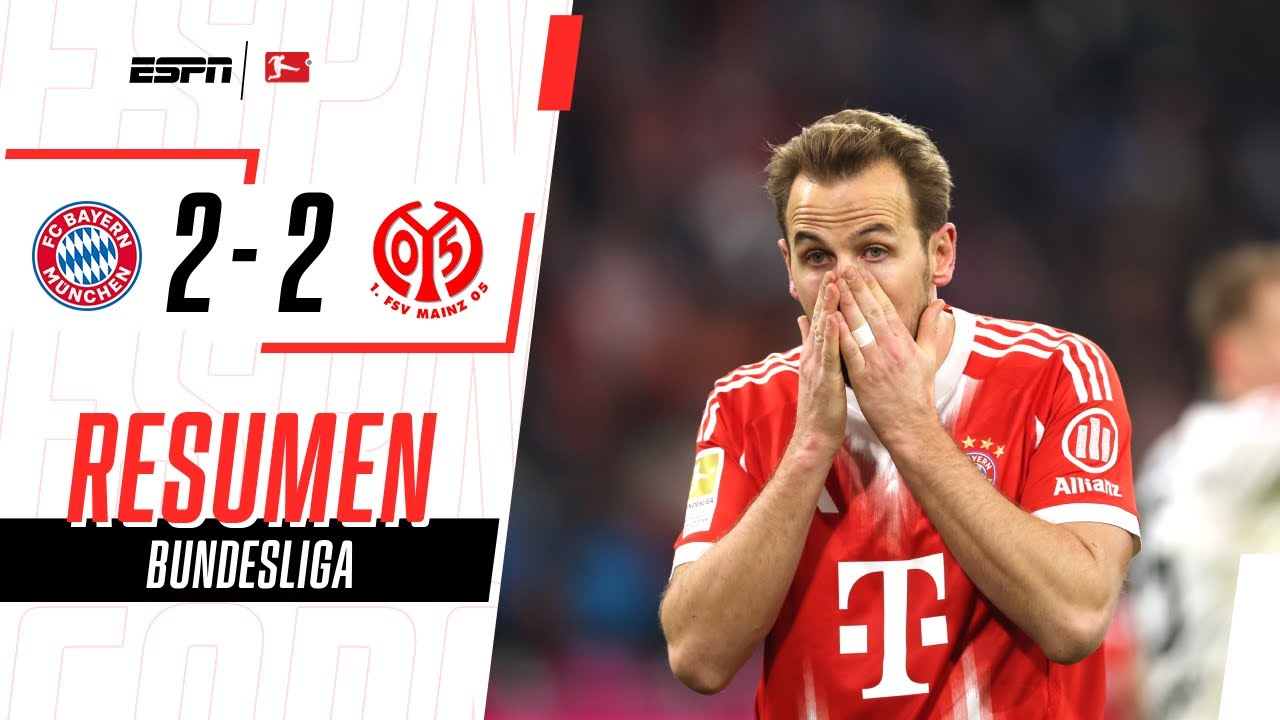KANE SALVÓ DEL PAPELÓN AL BAYERN: EMPATÓ CON EL ÚLTIMO DE LA BUNDESLIGA | Bayern 2-2 Mainz | RESUMEN