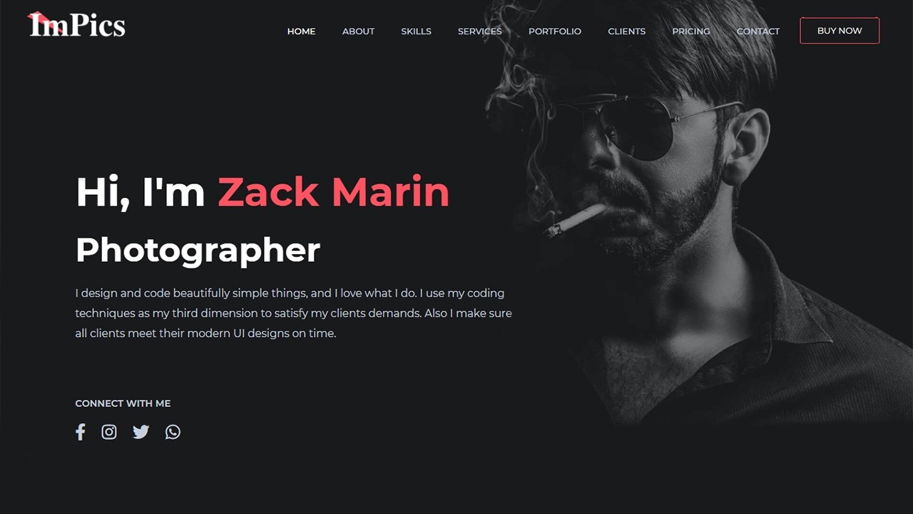 How To Create A Personal Portfolio Website Using Only HTML And CSS   Website Design HTML CSS