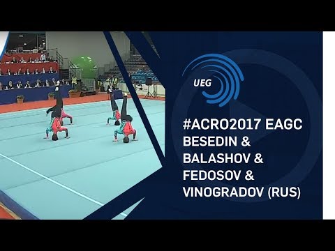 Men's group Russia - 2017 Acro Europeans junior balance final, out of competition