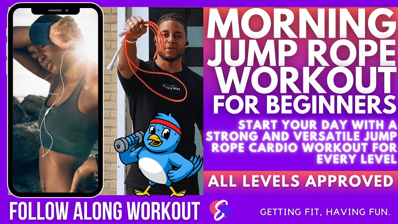 Start your day with a 15 minute morning jump rope workout designed specifically for beginners. This follow-along routine builds coordination, stamina, and confidence — while waking up your body and giving you a boost of energy that lasts all day.