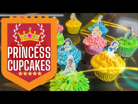 Disney Princess Cupcake (Russian Ruffle Pointed Tips Technique)