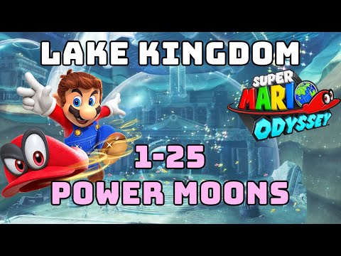 Super Mario Odyssey - Lake Kingdom Power Moons 1 - 25 Guide