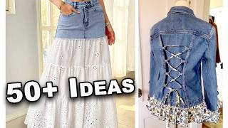 50+ DIY Sewing Ideas | Budget-Friendly Fashion From Old Denim Jeans 👖