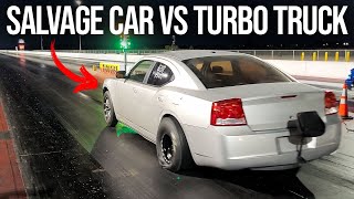 I raced my Junkyard Hellcat Charger against a Turbocharged Truck 👀 My Rebuild is Finished!