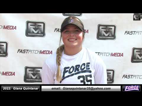 2022 Giana Quintanar 3.6 GPA - Pitcher Softball Skills Video - Fresno Force