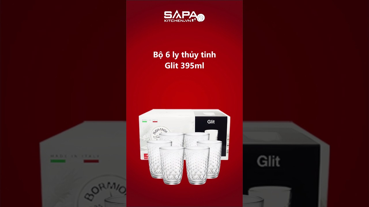 Bộ 6 ly thủy tinh Glit 39.5cl