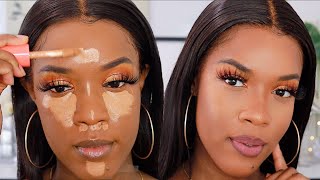 FULL FACE BLACK OWNED MAKEUP TUTORIAL |JUVIA'S PLACE, BEAUTY BAKERIE, COLOURED RAINE!