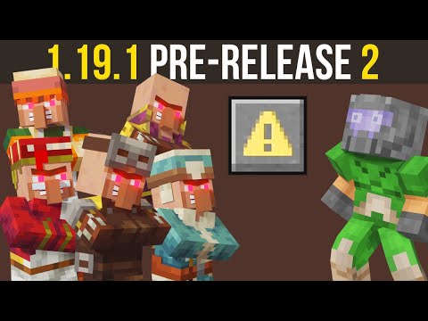 Minecraft 1.19.1 Pre-Release 2 You Were Rightly Angered, So I Listened.