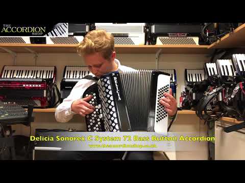 Delicia Sonorex C system 72 Bass Button Accordion
