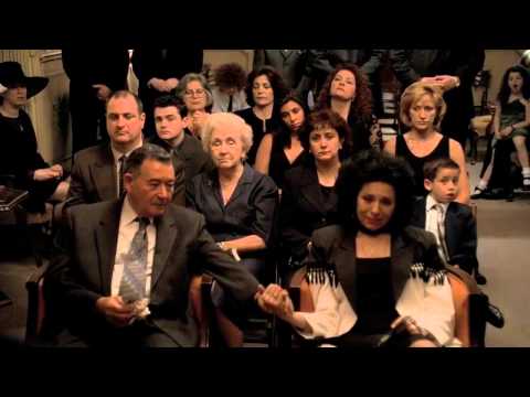 The Sopranos - Junior cries at a funeral