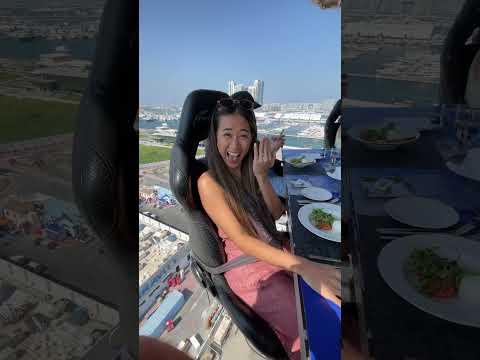 Dinner in the Sky and a new fiancé 💍 #dubai #couplegoals