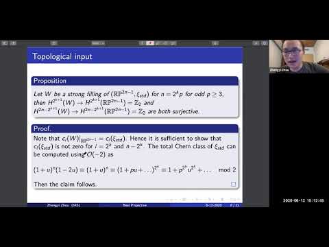 Zhengyi Zhou: (RP^{2n-1}, xi_std) is not exactly fillable for n != 2^k