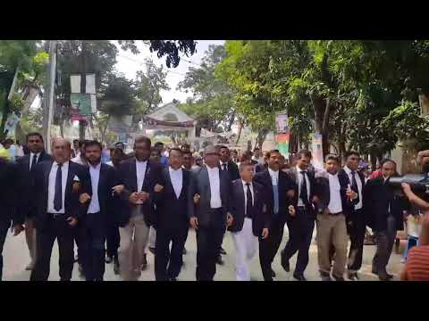 খালেদার গাড়ি বহরে হামলার প্রতিবাদে সাখাওয়াত এর বিক্ষোভ