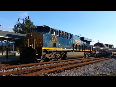 CSXT Q192-30 ES44AH 3187 pulling a good sized train thru Fayetteville, NC
