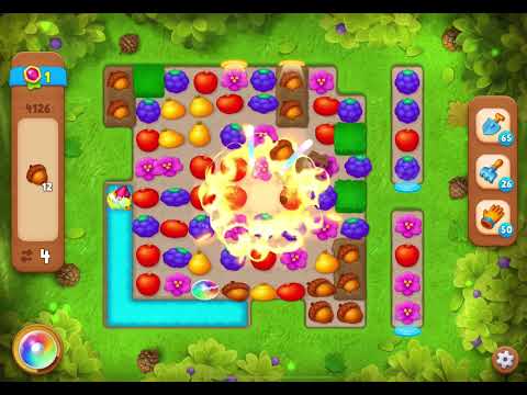 GardenScapes Level 4126 no boosters (16 moves)