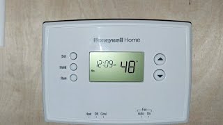 RTH2410B HONEYWELL THERMOSTAT HOW TO INSTALL, CONFIGURE AND  SETUP SCHEDULE
