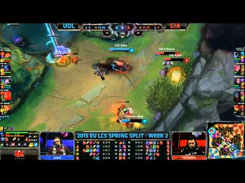 UOL Insane Bottom Lane Teamfight #1- UOL vs GIA Game 1 (EU LCS Spring 2015)
