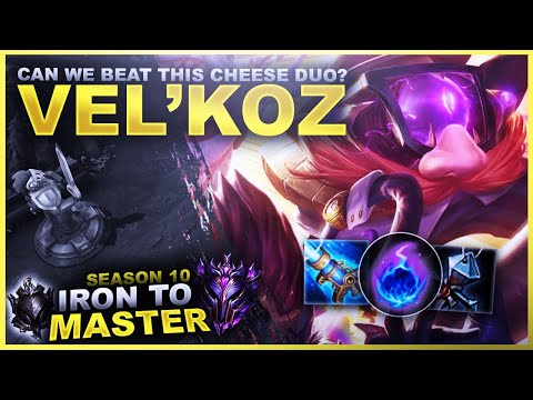 CAN WE BEAT THIS CHEESE DUO? VEL'KOZ! - Iron to Master S10 | League of Legends