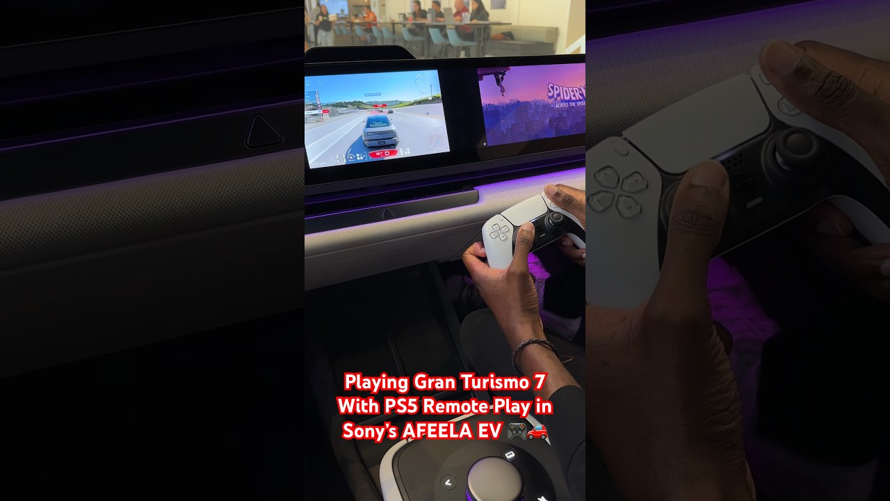 Using PS5 Remote Play With Gran Turismo 7 in Sony's AFEELA EV