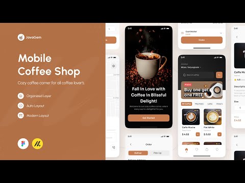 Design a Coffee Shop App in Figma - UI Speed Design | Week - 08
