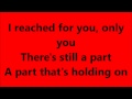Part That's Holding On | Red | Lyrics Onscreen ...