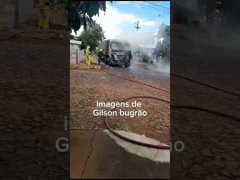 Caminhão pega fogo parado em Itaqui Rio Grande do sul