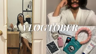 VLOGTOBER DAY 7 🍁| setting up for lash clients , cozy night in & my self-care essentials