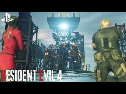 Leon Vs Saddler Final Boss Fight and Ending Scene - Resident Evil 4 Remake