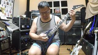 Video thumbnail for Jackson USA King V KV2 ghost flames blue demo by Mile 5