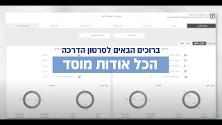 סרטון הדרכה בנושא: הכל אודות מוסד