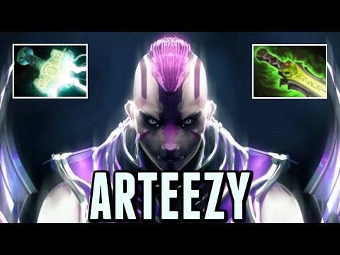 Arteezy Insane Anti-Mage Mjolnir And Ethereal Blade - Epic 7K MMR 4 vs 5 Game - Dota 2