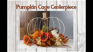 Fall Pumpkin Cage Centerpiece