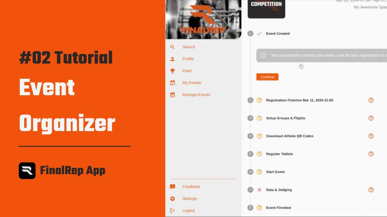 #02 Event Organizer | FinalRep App Tutorial