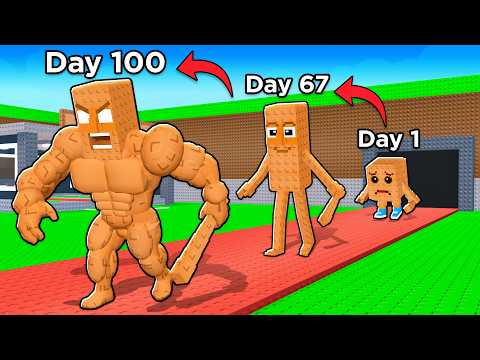 I Survived 100 Days As Tung Tung Tung Sahur in Steal A Brainrot...