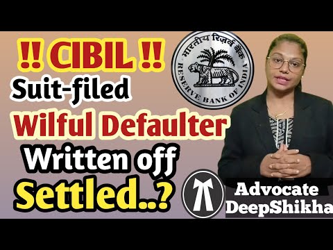 CIBIL | WILFUL Defaulter | Suit Filed | Settled, Closed | Personal Loan | Credit Card #loan #rbi