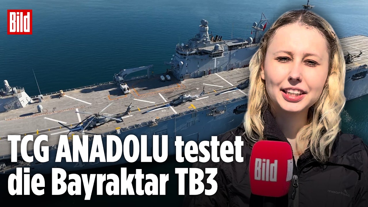 Das ist der einzige Drohnenträger der Nato: BILD an Bord der TCG ANADOLU | BILD Reportage