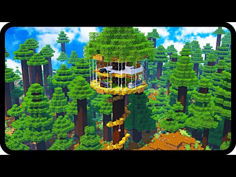 Insane Treehouse Build Tutorial in Minecraft!