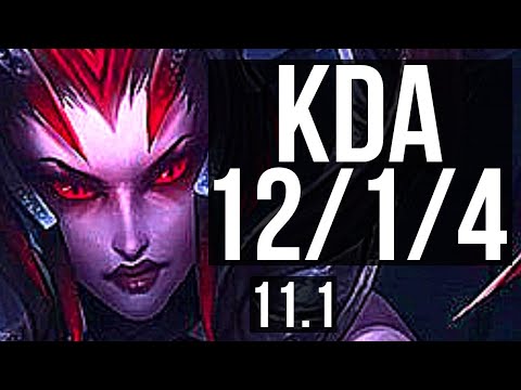 ELISE vs NIDALEE (JUNGLE) | 12/1/4, 1500+ games, Legendary, 1.3M mastery | KR Diamond | v11.1