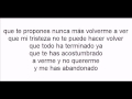 Me has echado al olvido tony vega con letra