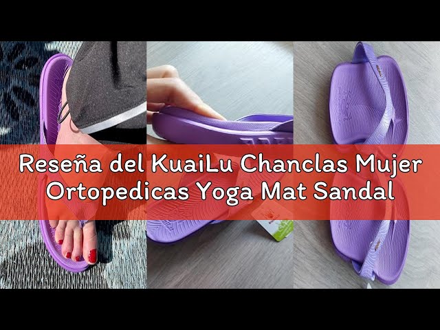 Vídeo relacionado con KuaiLu Chanclas Mujer Verano Playa Piscina Cuero y Tela Flip Flops Señoras Comodas Piel Planas Caminar Sandalias De Dedo Antideslizante Yoga-Espuma Chancletas Rosa 38