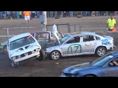 Demolition Derby Heat #2 Topsham Fair 2017