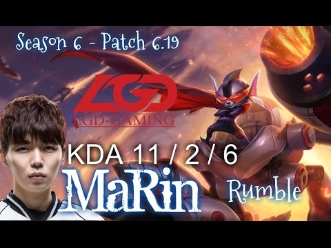 LGD MaRin RUMBLE vs GNAR Top - Patch 6.19 KR Ranked | League of Legends