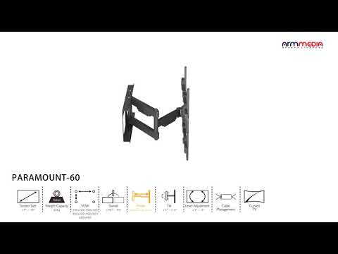 Миниатюра изображения товара Кронштейн для телевизора ARM Media Paramount-60 (черный)